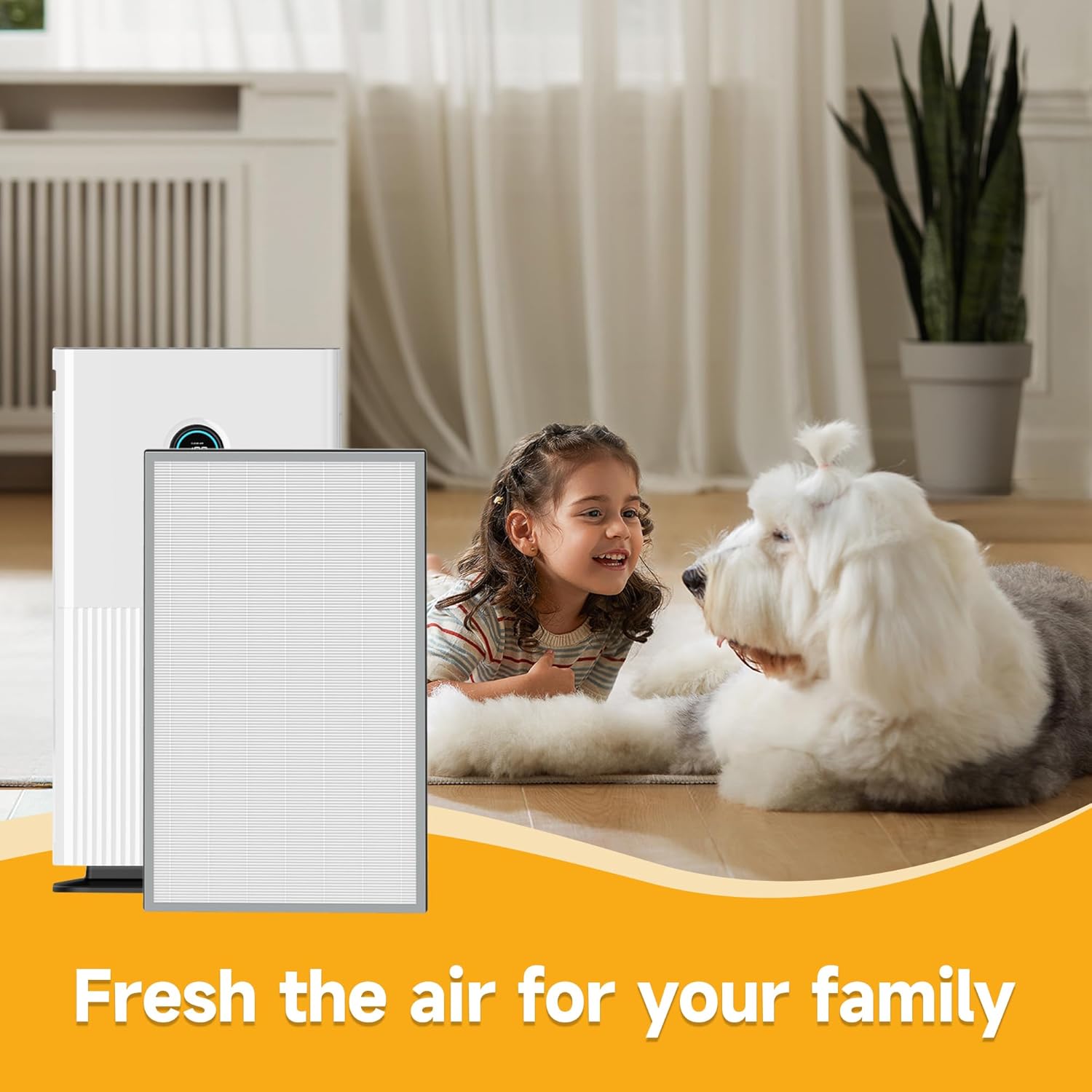 4 Packs HE601 HE602 H13 True HEPA Replacement Filter Compatible with Shark air purifi-er 6 (HE601 & HE602), Part # HE6FKPET - Image 8