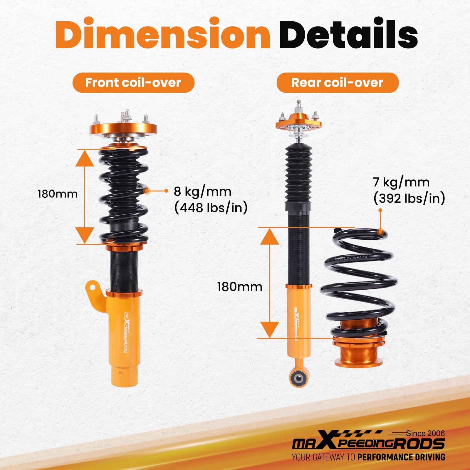 maXpeedingrods KIt Assetto a Ghiera Ammortizzatori per BMW E46 3 Serie Cabriolet Touring