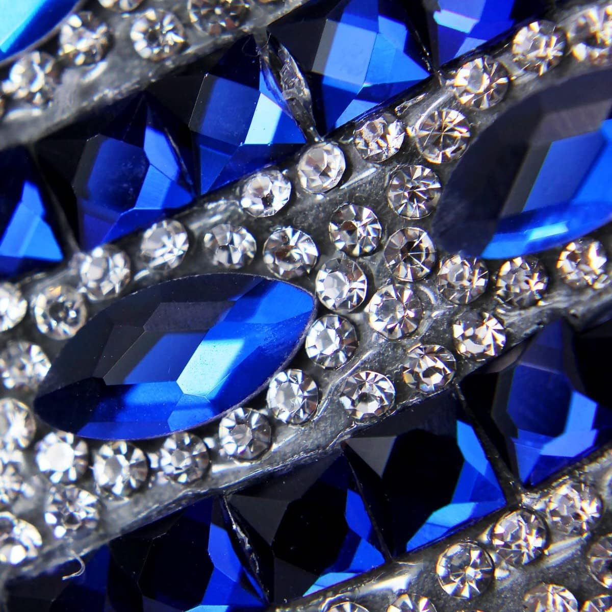 Gatsby Placemat, Glass Rhinestones, Heat Resistant, Protective Backing, for Sophisticated Dining Table Setting, Event, Wedding, Royal, 15", Sold Individually