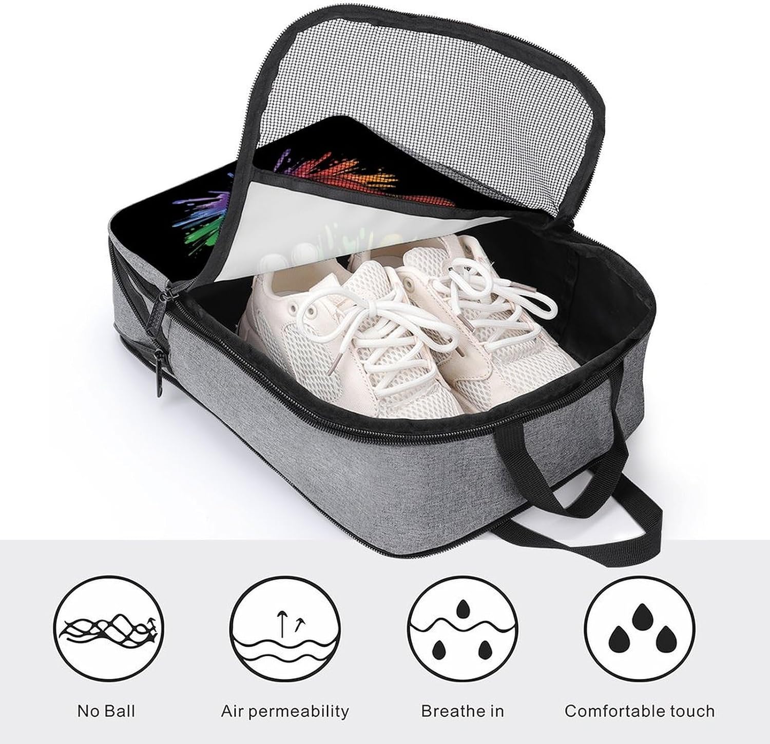 Colorful Bowling Ball Shoe Bags for Travel Portable Shoes Storage Pouch Organizer Women Men image 4