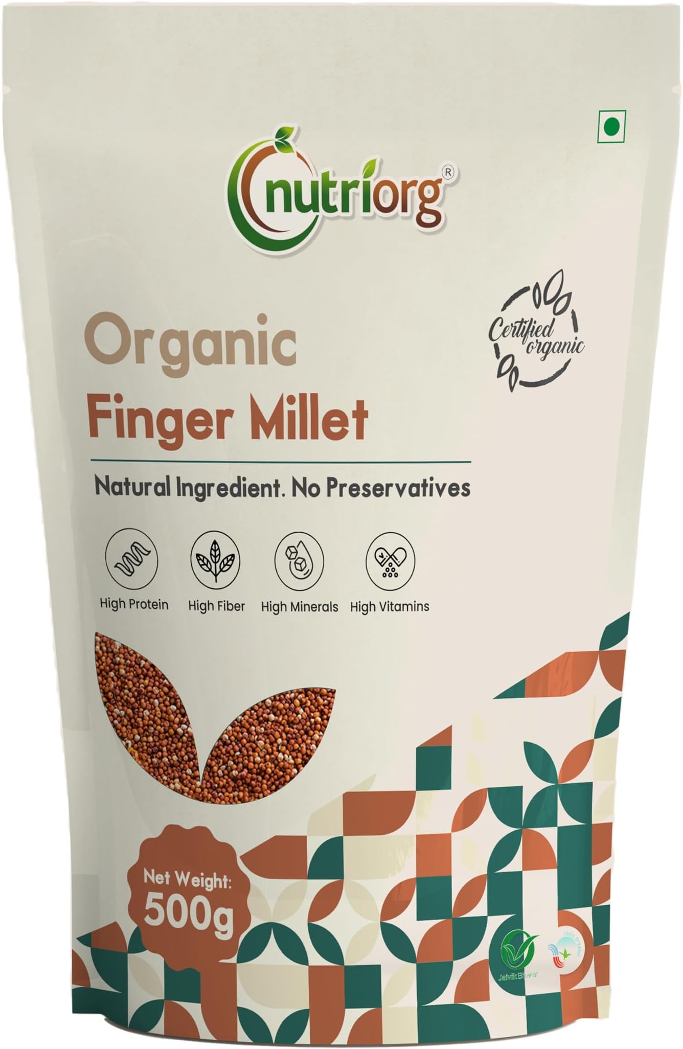 Organic Finger Millet (Ragi) 500g