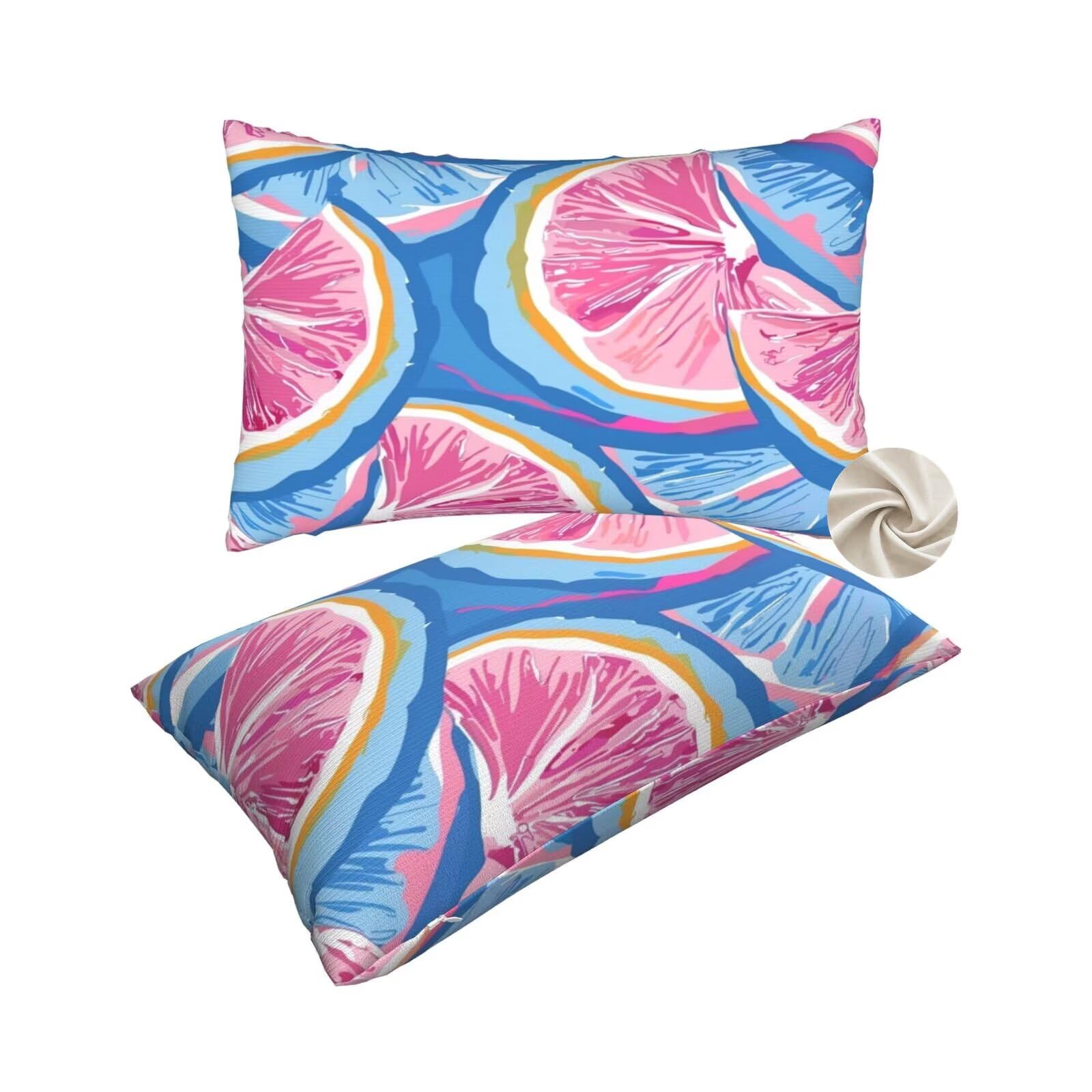 Housse de coussin rose 50x80 cm pour rénover vos vieux oreillers