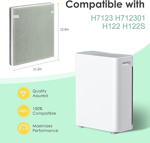 Vista 2 de H7123101 H211 - Filtro de repuesto compatible con el purificador de aire Govee H7123 y Homvana H211 H211S y Govee-Life H7123101, filtros HEPA