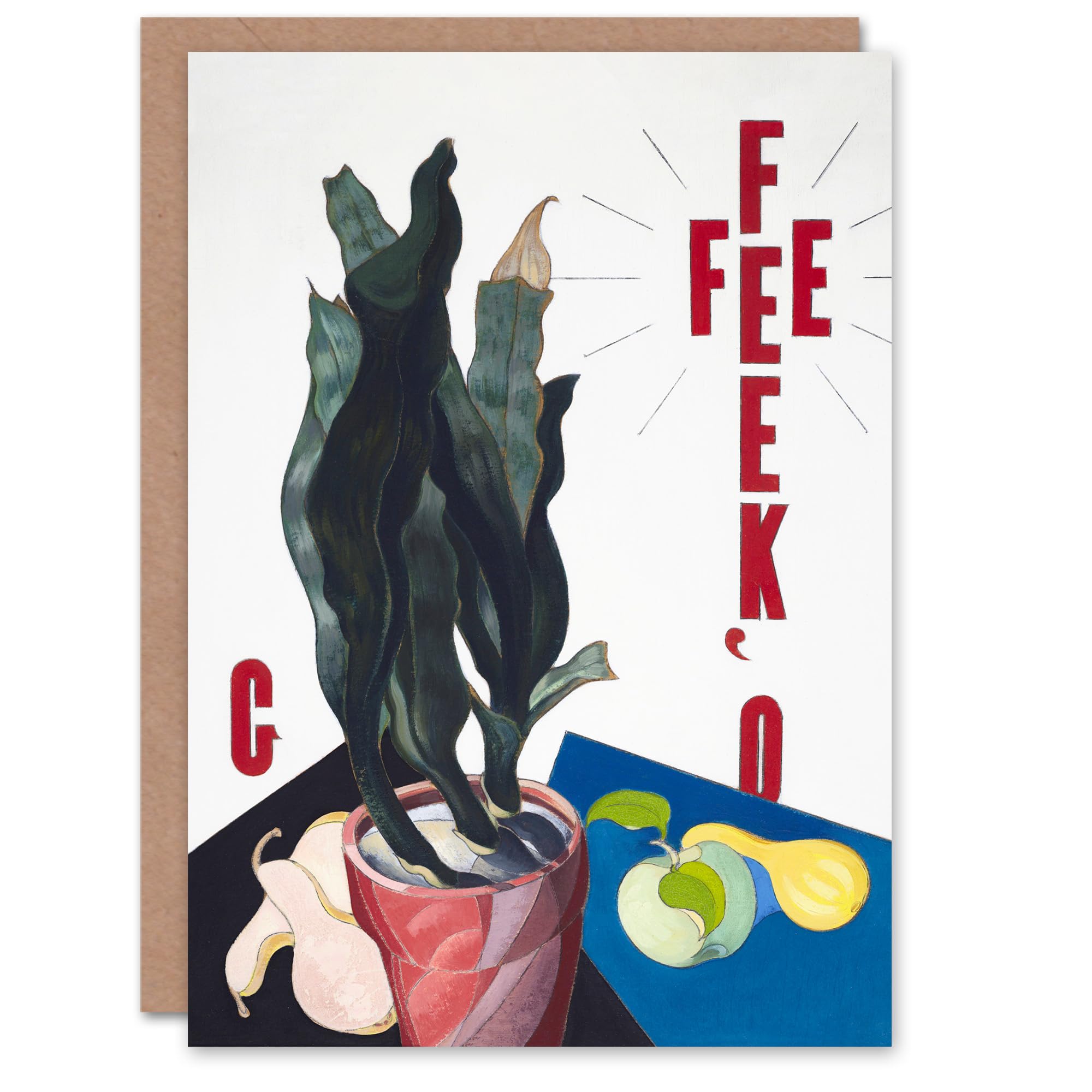 Artery8 Charles Demuth Art Card O Keeffe Stylised Poster Portrait