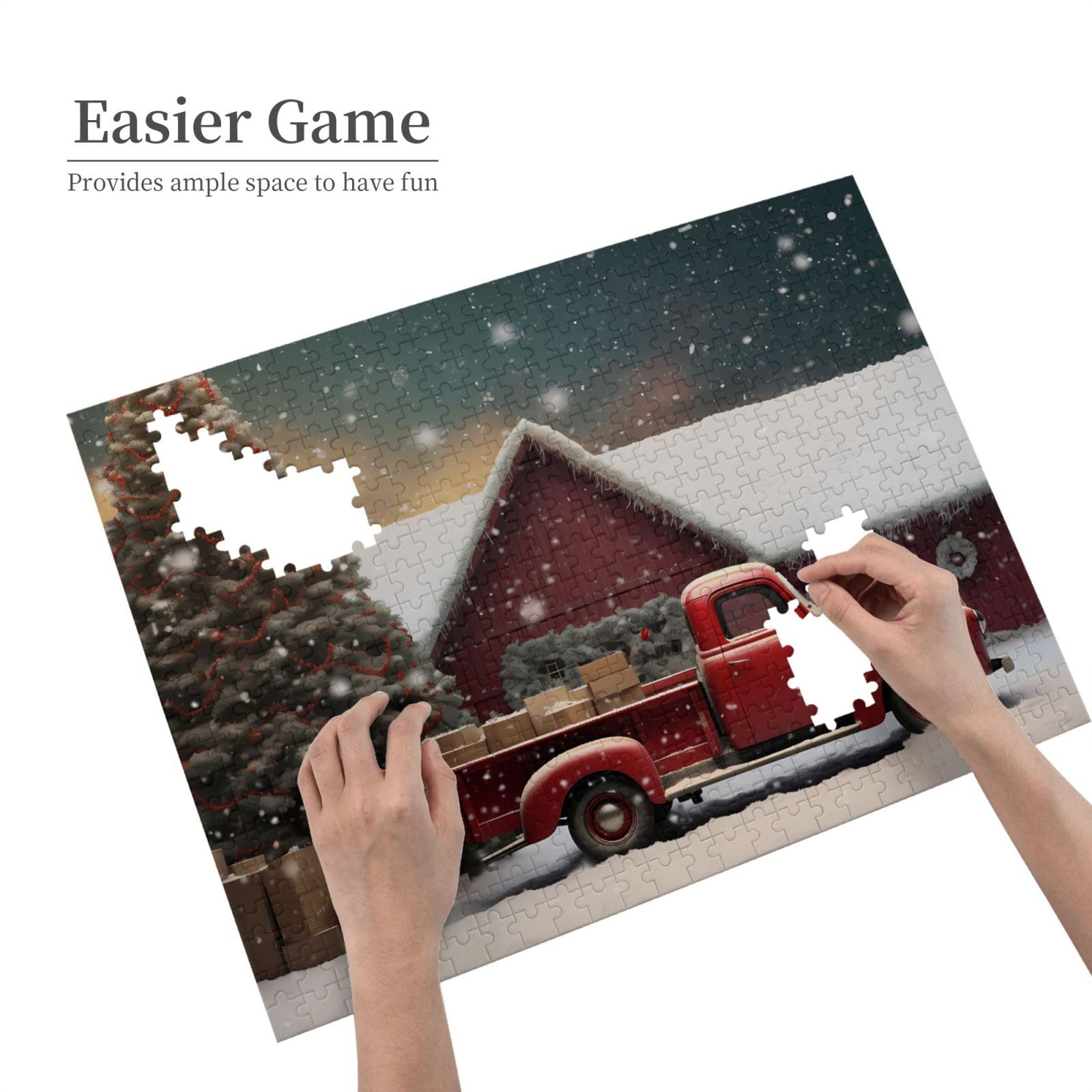 Amazon.com: 500 Pieces Red Truck Jigsaw Puzzles for Family Fun and