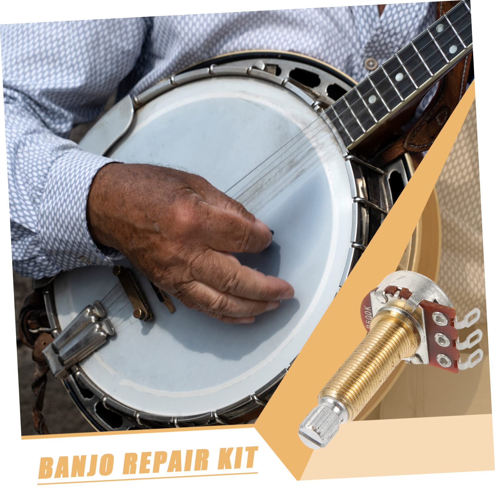 Toddmomy Traditional Banjo Guitar Part Audio Potentiometer Pot Banjo Replacement Parts