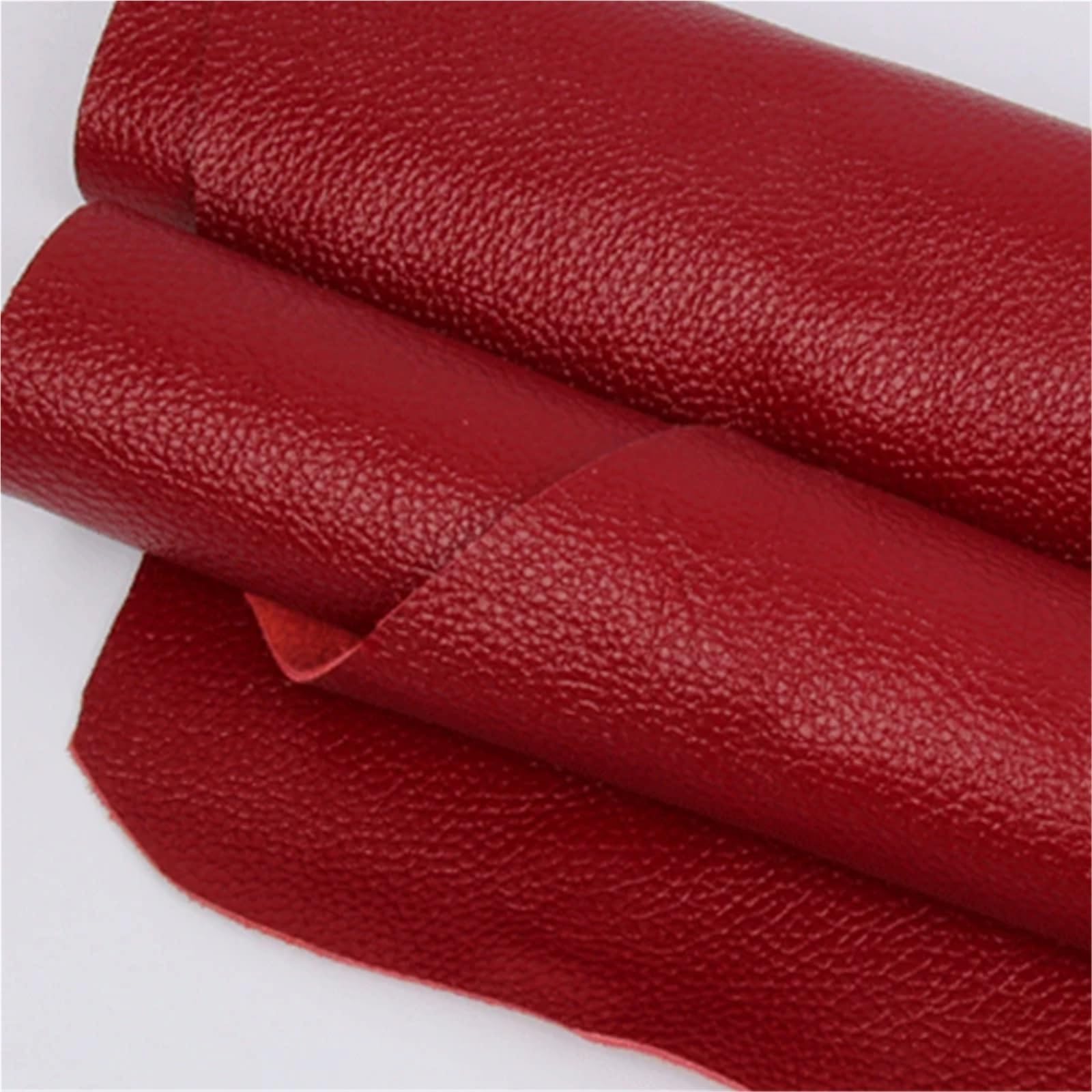 Material de Cuero Cuero Vegetal Rojo Oscuro DIY cinturón Cartera Bolso Hecho a Mano artesanía Piel de Vaca de Grano Completo Tela(50x50cm)