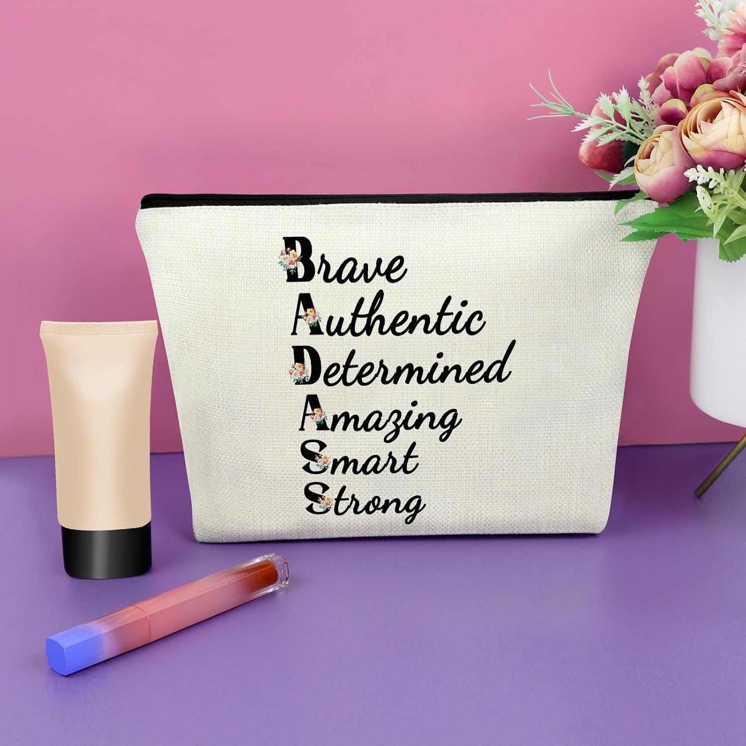 Sazuwu Encouragement Travel Makeup Bag Inspirational Gifts for Women image 4