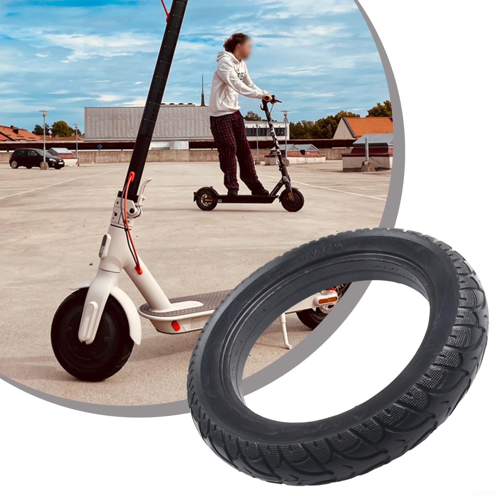 Pneu en Caoutchouc Massif 12 Pouces pour E-Bike pour robuste