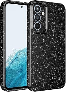 Elfia Samsung Galaxy S24 FE ile Uyumlu Silikon Simli Kamera Korumalı Kılıf, Coton Siyah