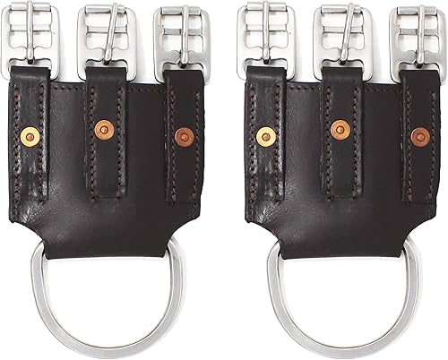 CHALLENGER Caballo Juego de 2 convertidores 403GC04BR de cuero marrón Western English 3 Hebilla Girth Marrón,Negro -