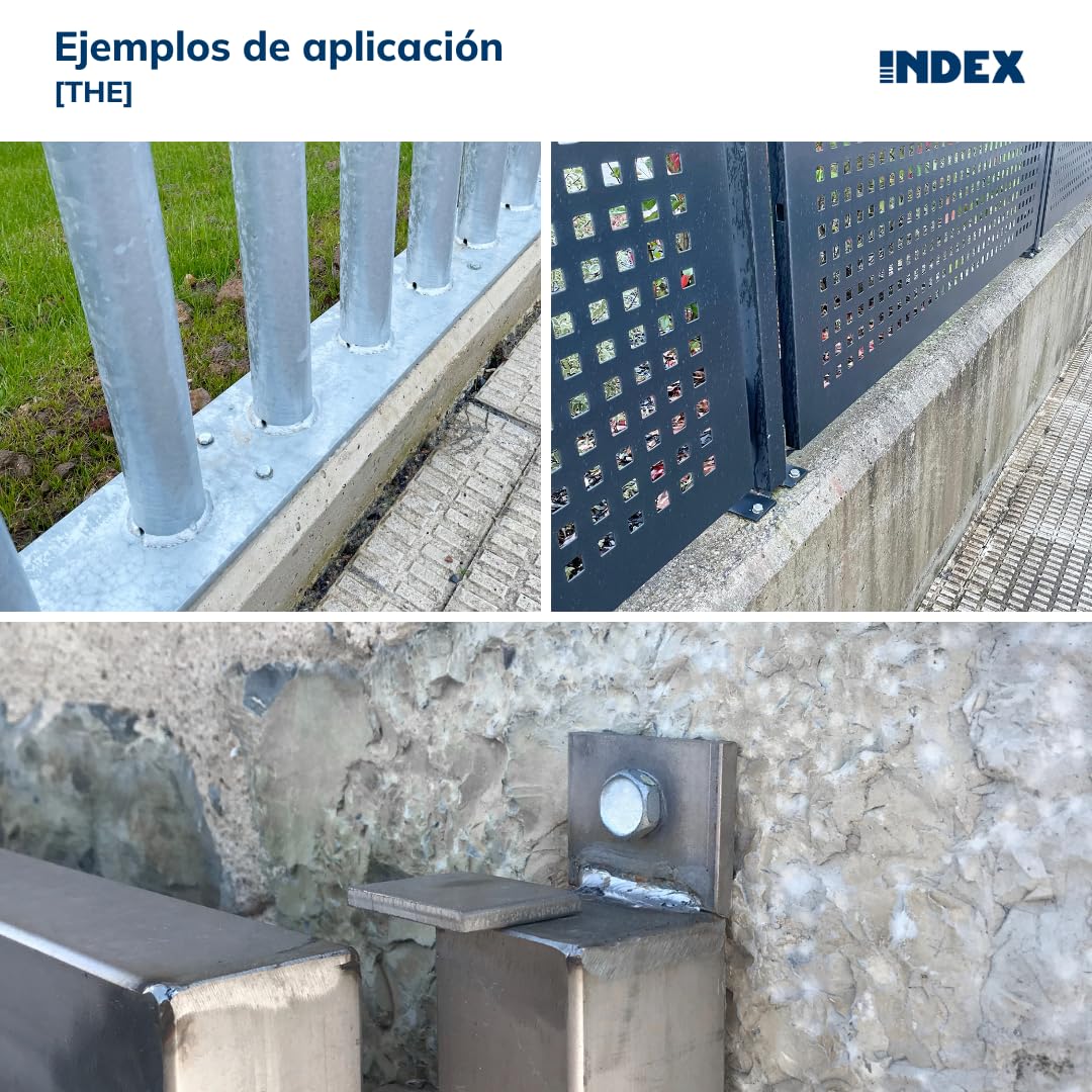 INDEX A PERFECT FIXING - THE10080 [THE] Anclaje para fijación directa en hormigón con cabeza hexagonal, ATLANTIS C3-H, Homologado, Medida Ø10 x 80 mm, Caja de 50 unidades