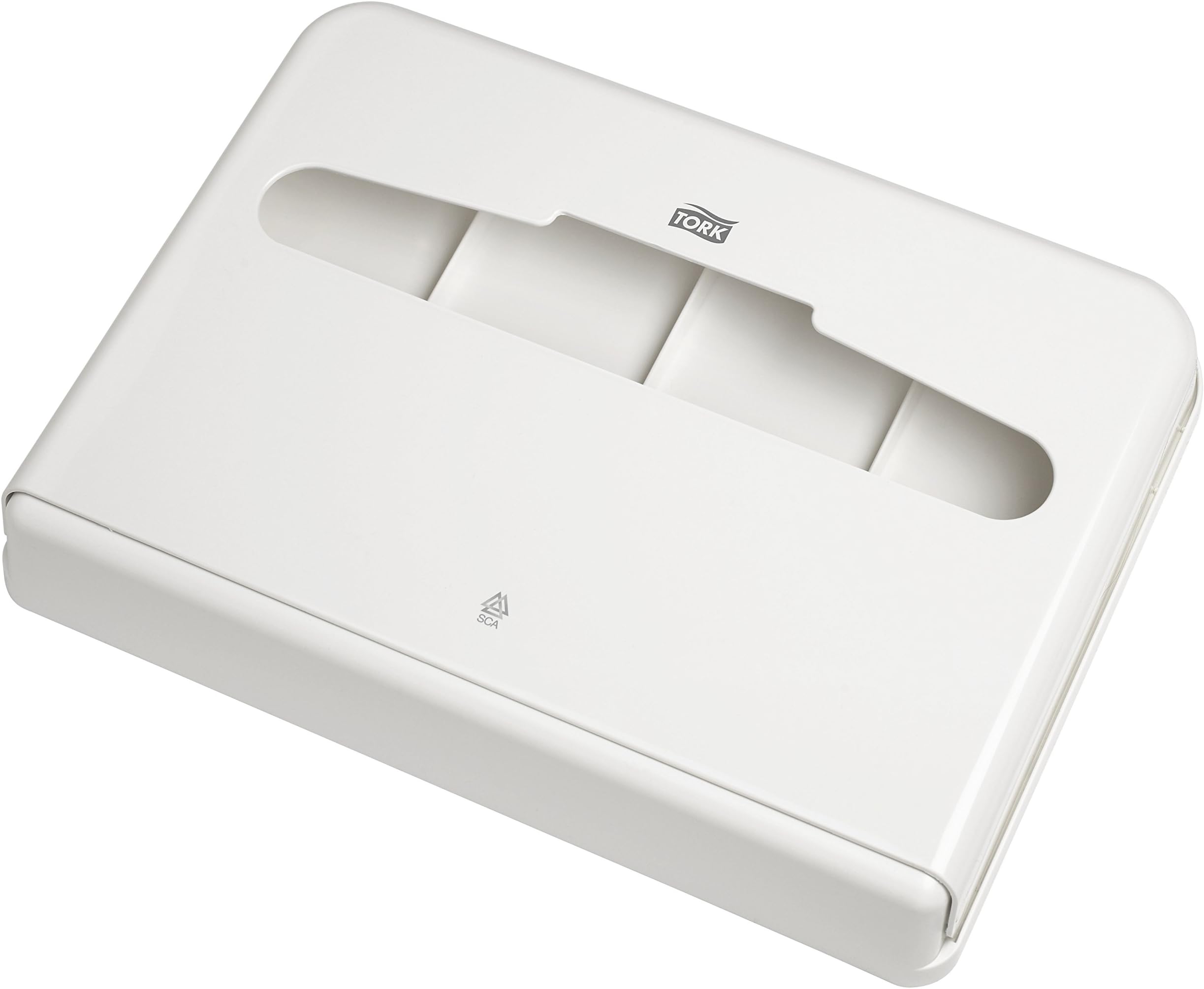 344080 Toilet Seat Cover Dispenser/Plastic Dispenser for Disposable Seat Covers Compatible with Tork V1 Seat Cover Dispenser System/White