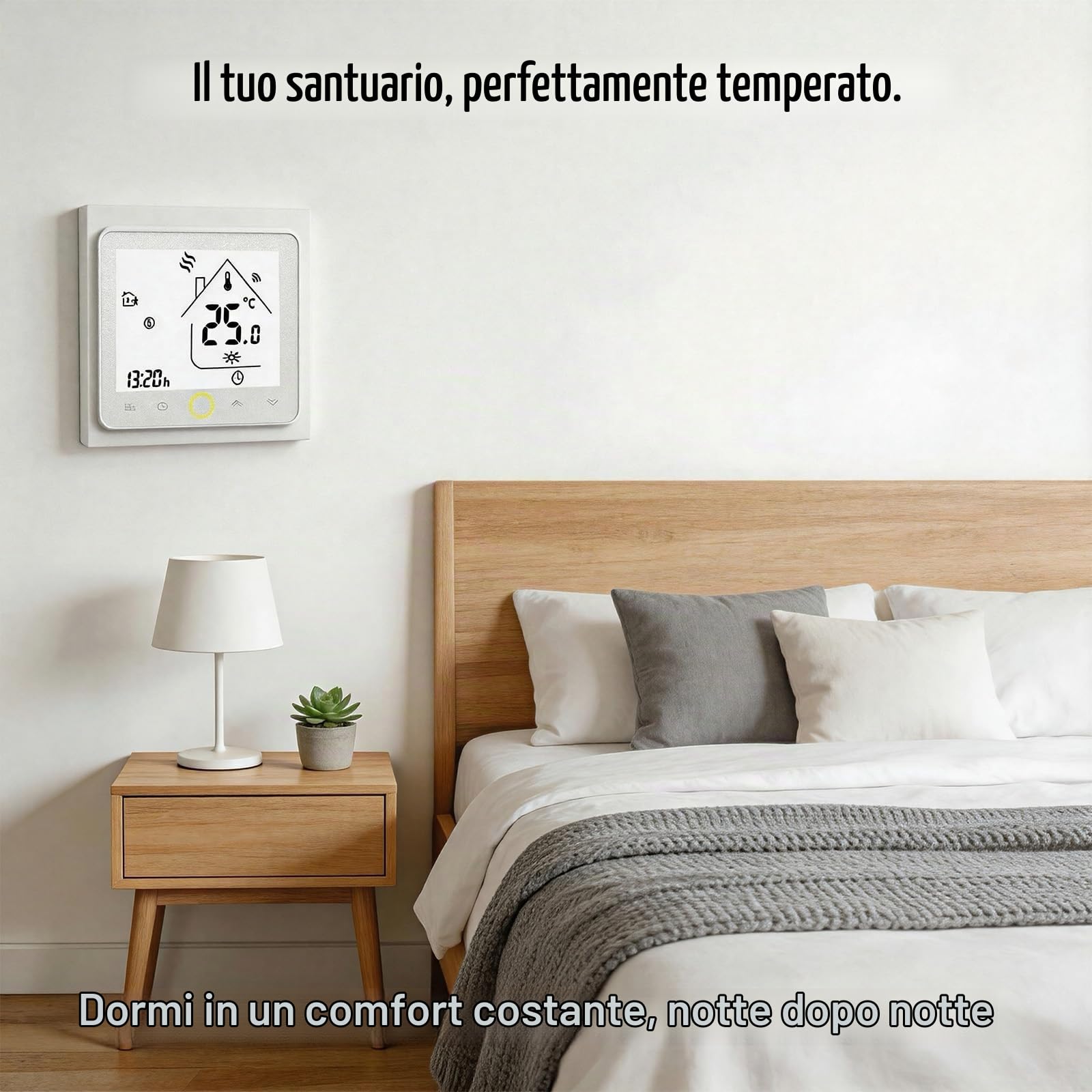 Termostato WiFi contatto secco caldaie gas acqua riscaldamento 5A | Controlador programable 95-240V con contacto seco compatible Alexa & Google Home
