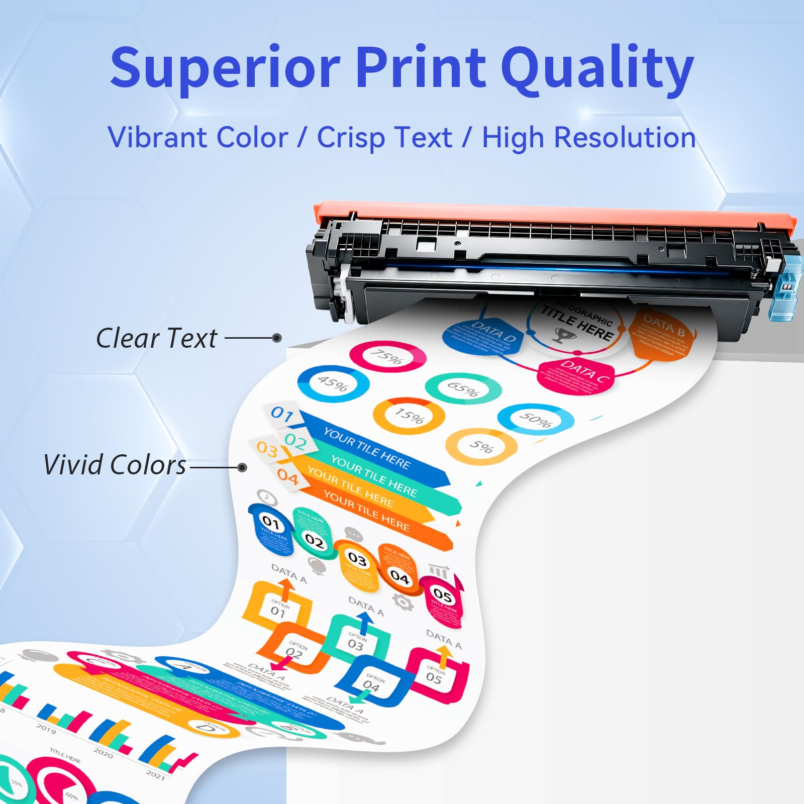220X 220A Toner MFP 4302dw 4302fdw Toner Compatibile con HP 220X 220A 4-Pack