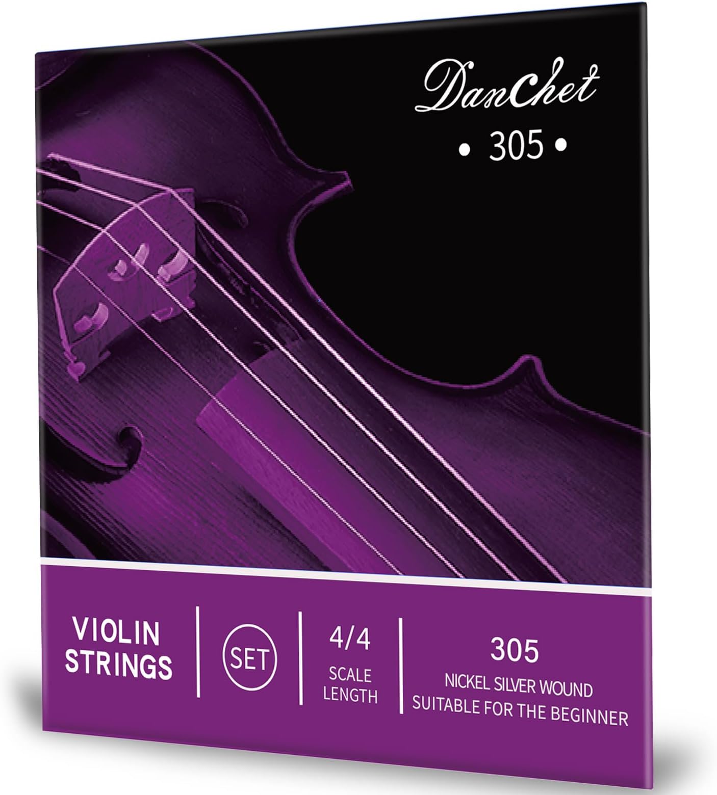 Violin Strings 4/4 Full Set Senior Level, Ball End, Nickel Silver Wound 305…