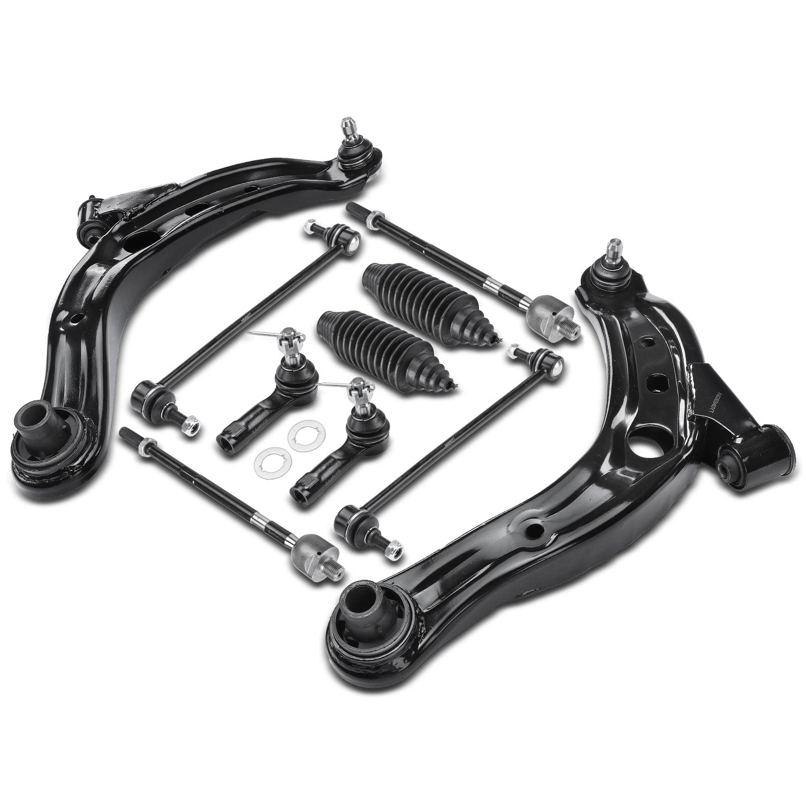 A-Premium 10Pcs Front Suspension Kit, Lower Control Arm with Ball Joint, Sway Bar Link, Tie Rod End, Rack and Pinion Bellow Kit, Compatible with Mazda MPV 2001 2002 2003 2004 2005 2006 2.5L 3.0L