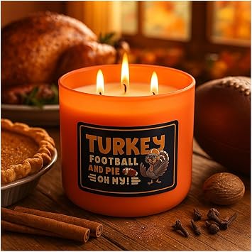 Colonial Candle Thanksgiving Scented Candle, Turkey-Football-Pie, Festive Scent, 14 oz - Made in The USA