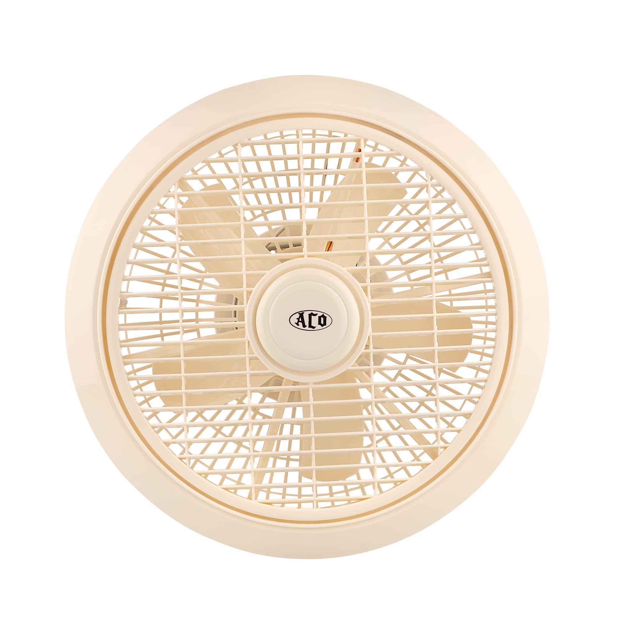 ACO® Katrina Cabin Ceiling fan for Home and Office with Rotating Grill l Power Saving l Anti Rust Body (Ivory)