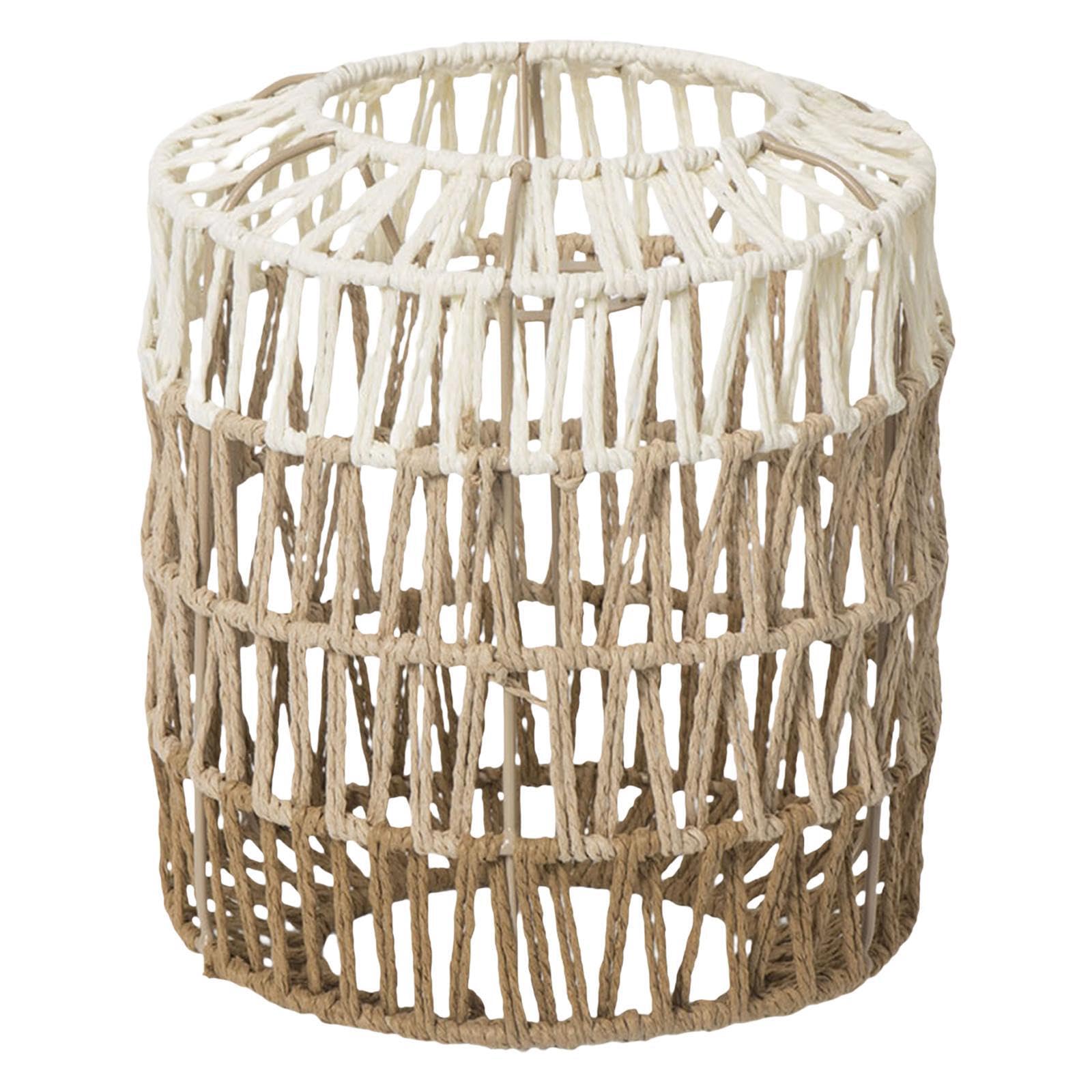 Mophrati Light Hollow Woven Lamp Shade Infuse Decor With Elegance Through Fixture Shade Paper Rope Lampshade Three Color Gradient Lampshade Bulb Guard Easy