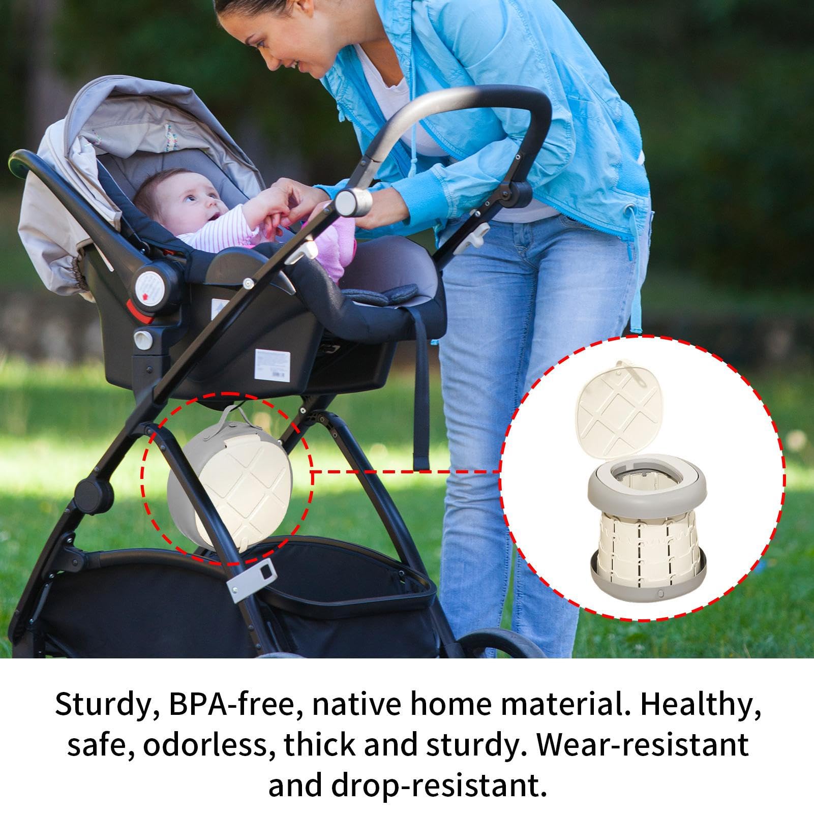 Orinal Portátil Bacinica Plegable Para Coche | Entrenador De Baño Antideslizante Con Bolsa De Basura Para Niños Y Niñas En Camping Parque Hotel Viajes