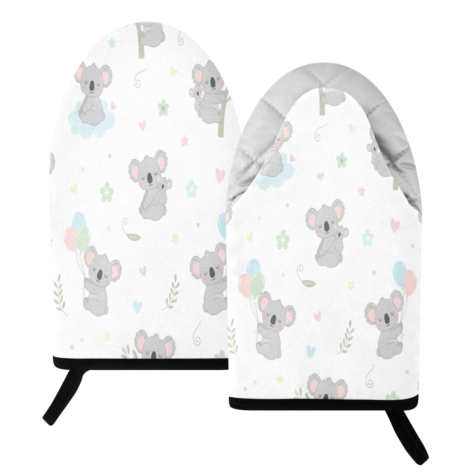 BURSTDDY Cartoon Koala Oven Mitt,Heat Resistant Kitchen Mitts for Cooking