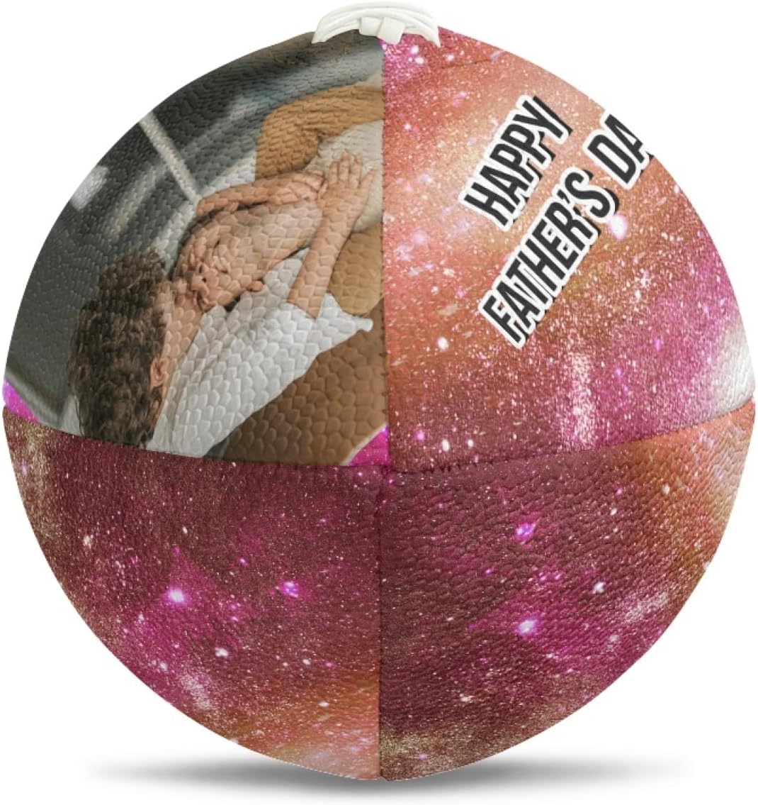 Custom Rugby Ball Personalized Gifts for Daddy Coach Football Lovers with Custom Name Photo Text