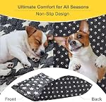 Tapis de lit pour chiens, matelas de chauffage réversible et de refroidissement pour chiens , lit de chat, doux, essentiels pour chiots, tapis de caisse pour chat à la machine pour Kennel, cage, utilisation intérieure/extérieure, gris, moyen (30x18x1.1) in/76x46x3 cm)
