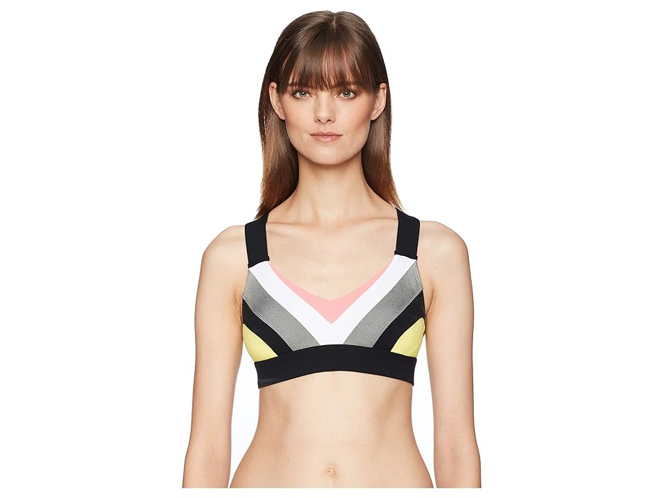 

NO KA'OI Nohona Ola Bra (Multicolor/Black/Silver/White/Yellow/Pink) Women's Bra, Multi