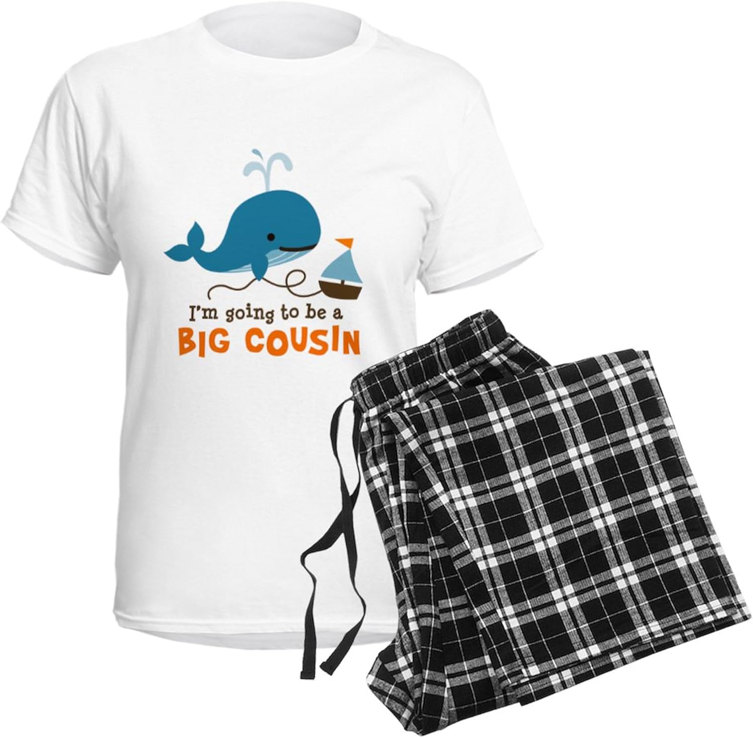 CafePress Fbcwhale Women's Light Pajamas Women's Novelty Cotton Pajama Set, Comfortable PJ Sleepwear