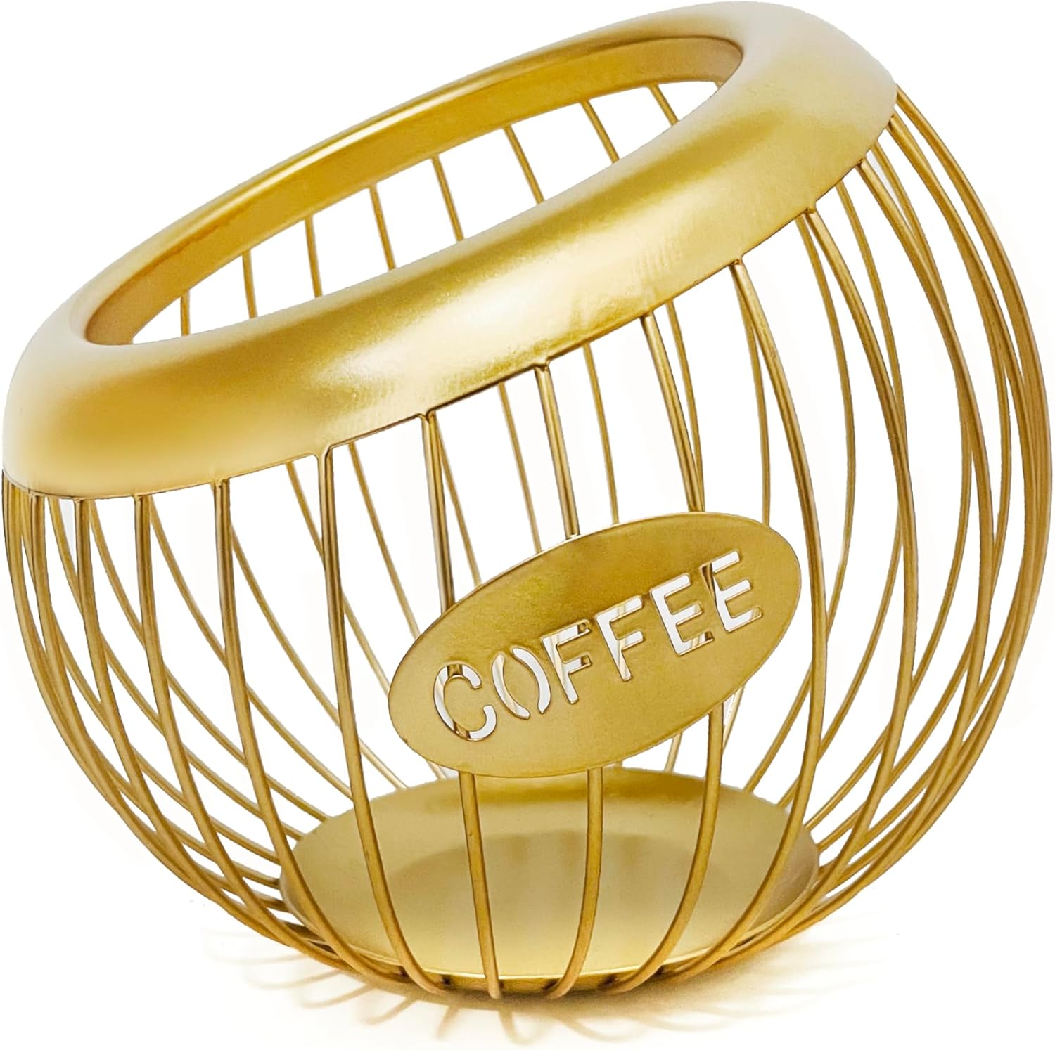 Clear & Metal K Cup Holder Bundle – 2-Pack Coffee Pod Organizers for Counter, Large Capacity Storage for Keurig & Nespresso, Coffee Bar Accessories & Decor