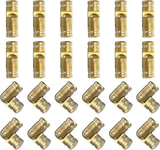 uxcell Classic Brass Barrel Hinges, 40pcs 5x15mm, Invisible, Concealed, Folding, Small, for Jewelry Box, Wooden Box, DIY Projects