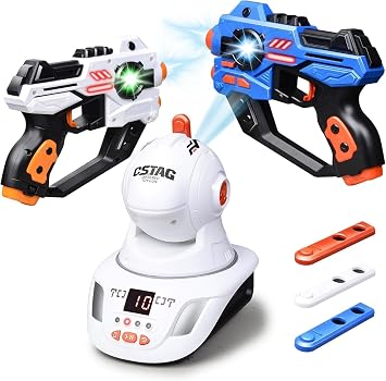 Laser Tag Set with Projecoter, Lazer Tag Game Set for Kids, Infrared 2 Players Toy Gun of Projector with Digital LED Score Display,Shooting Battle Games Perfect Family Activity Toy for Kids, Teens