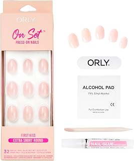 Press On Nails | Almond, Square, French Tip, Short, Long Designs (First Kiss (Extra Short Round))