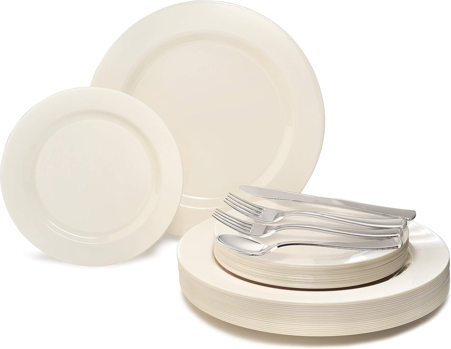 "OCCASIONS" Wedding Disposable Plastic Plates 10.5'' and 7