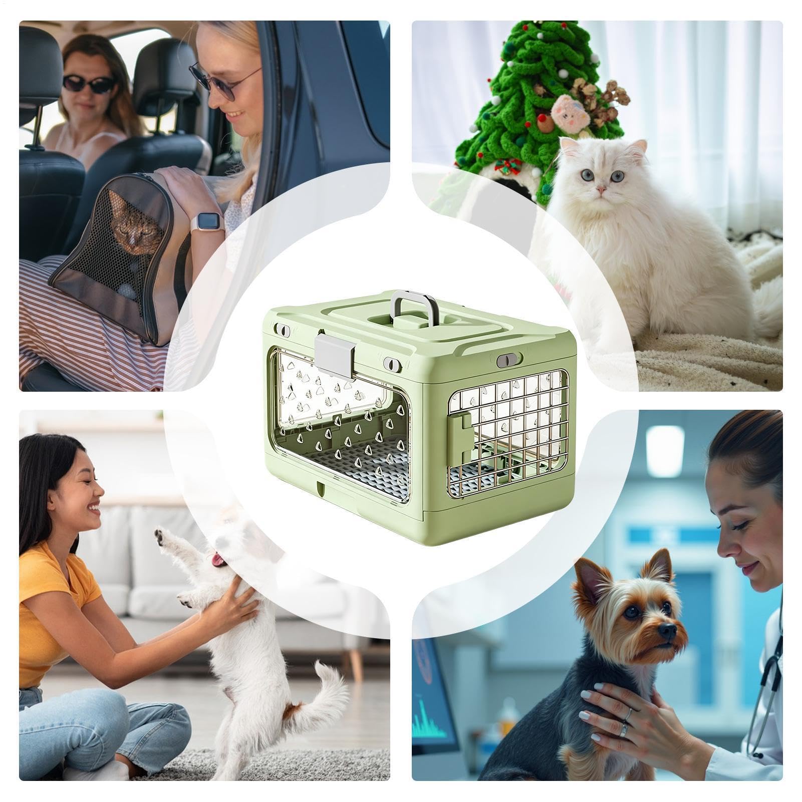 Transportín Para Perros Rígido Portátil Plegable | Transportín Aéreo Rígido Felino Cachorros Y , Viajes Por Carretera, Senderismo, Excursiones Aire Libre, Camping, Caminatas