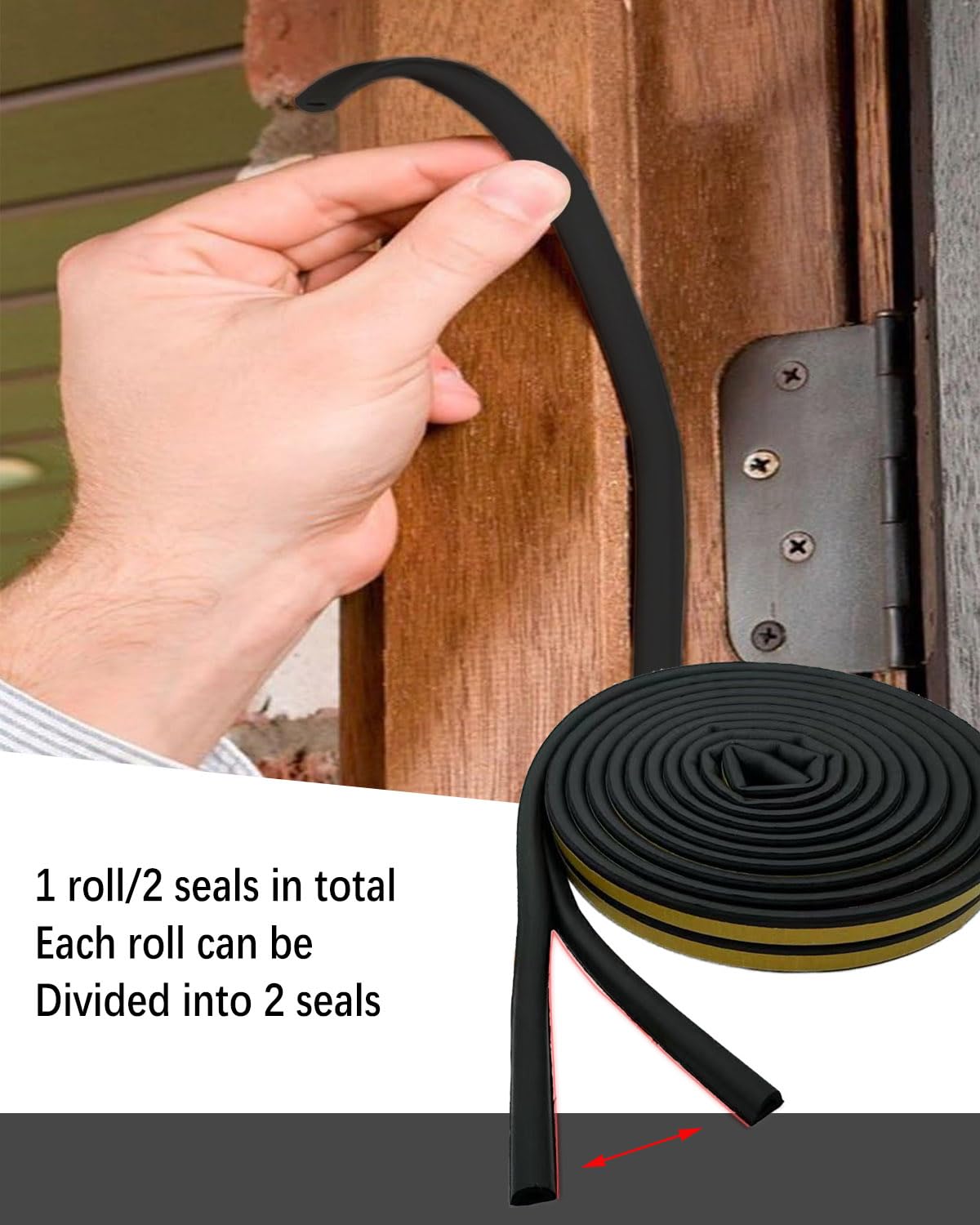 Guarnizione Antispifferi Per Finestre - 6m, Nero, In EPDM, Per Isolamento Acustico E Termico, Protezione Da Polvere E Urti - Foto 8