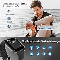 Vista 2 de Reloj inteligente para hombre con pantalla táctil HD de 1.90 pulgadas, llamada Bluetooth, rastreador de actividad física con más de 120 modos