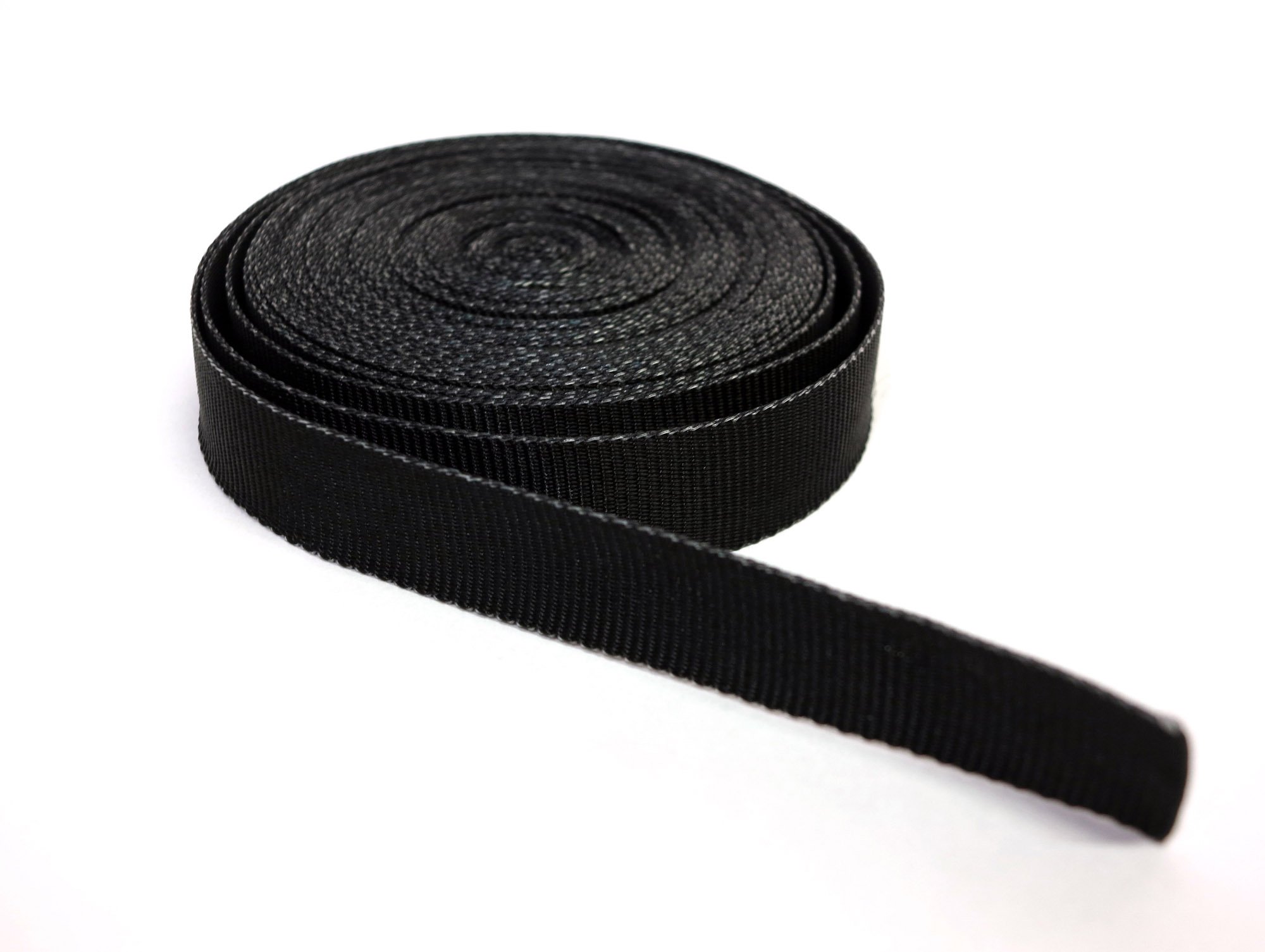Nastro Nylon Cinghia per, Borse, Zaini, Moda E Accessori, Nero, 7 Lunghezze a Scelta, h cm 2,5, Spessore 0,8 mm, Ideale per Bordure, Made in Italy (50 m)
