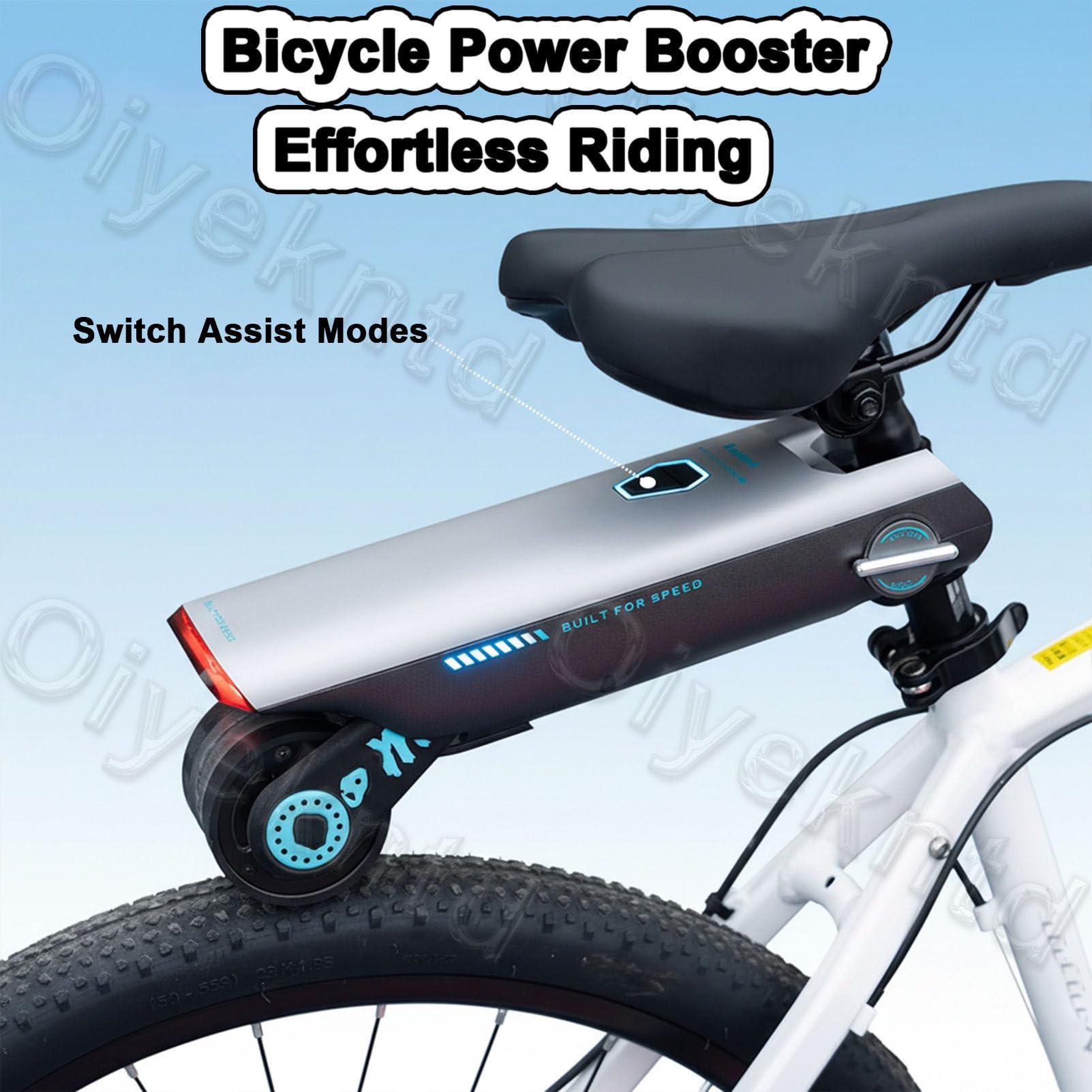 Kit di conversione per Bici elettrica con Motore ausiliario: autonomia Fino a 50 km e Livelli di Assistenza Multipli, Ideale per spostamenti Urbani e Mountain Bike. Blue