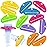 LOVEINUSA Toothpaste Squeezers Bulk, 12PCS Multicolor Toothpaste Clips Tube Squeezer Dispenser Assorted Colors for Hair Gel Glue Tube Ointment