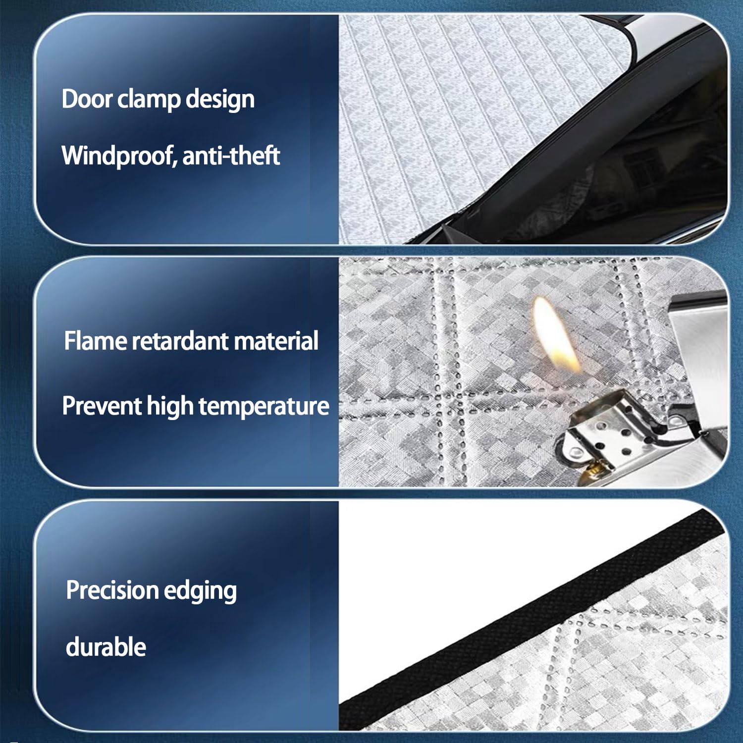 Copertura Parabrezza Auto Antigelo 150x100cm Protezione Antighiaccio Ripiegabile per Auto e SUV