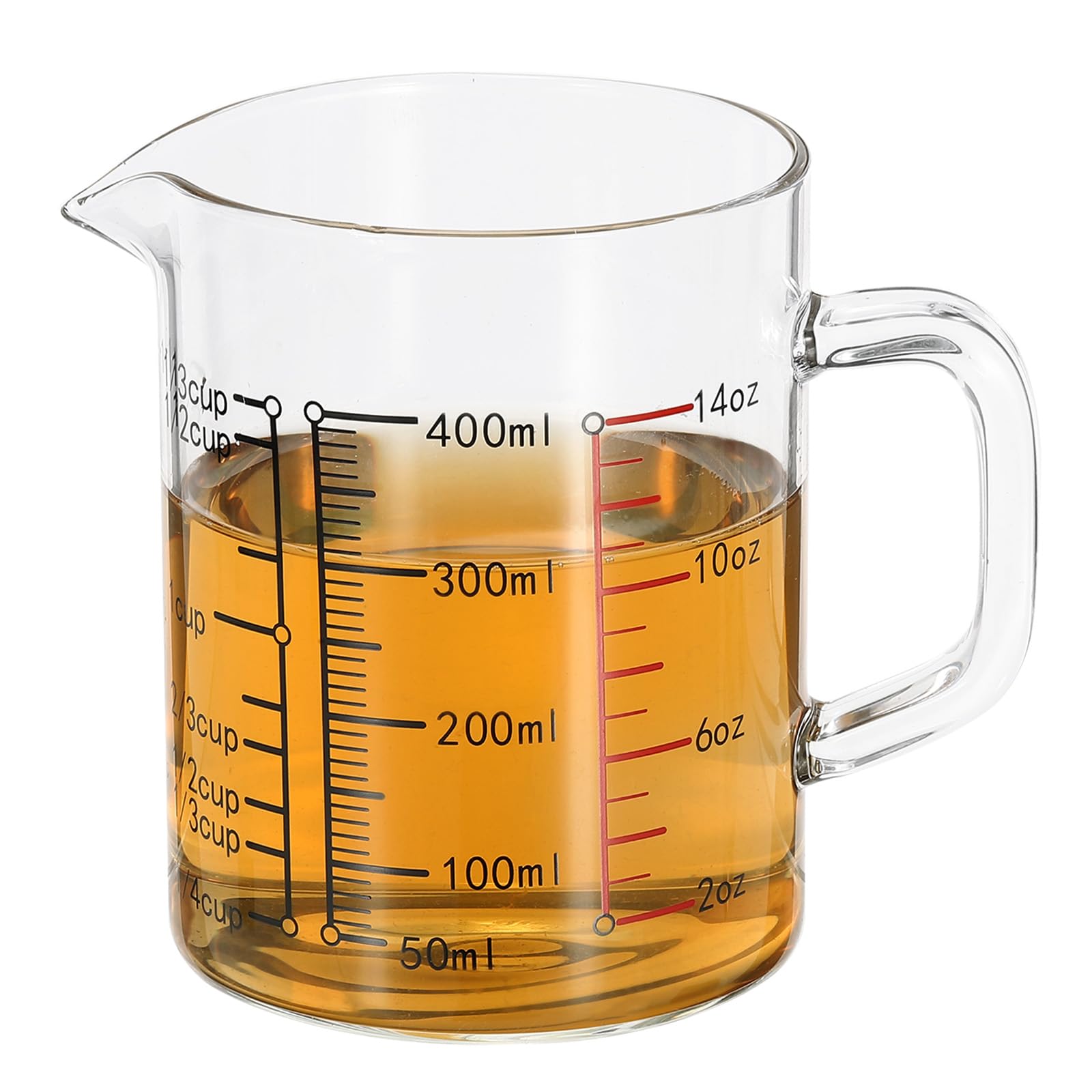 Verre doseur bec verseur en V PATIKIL, graduations précises pour liquides de cuisine