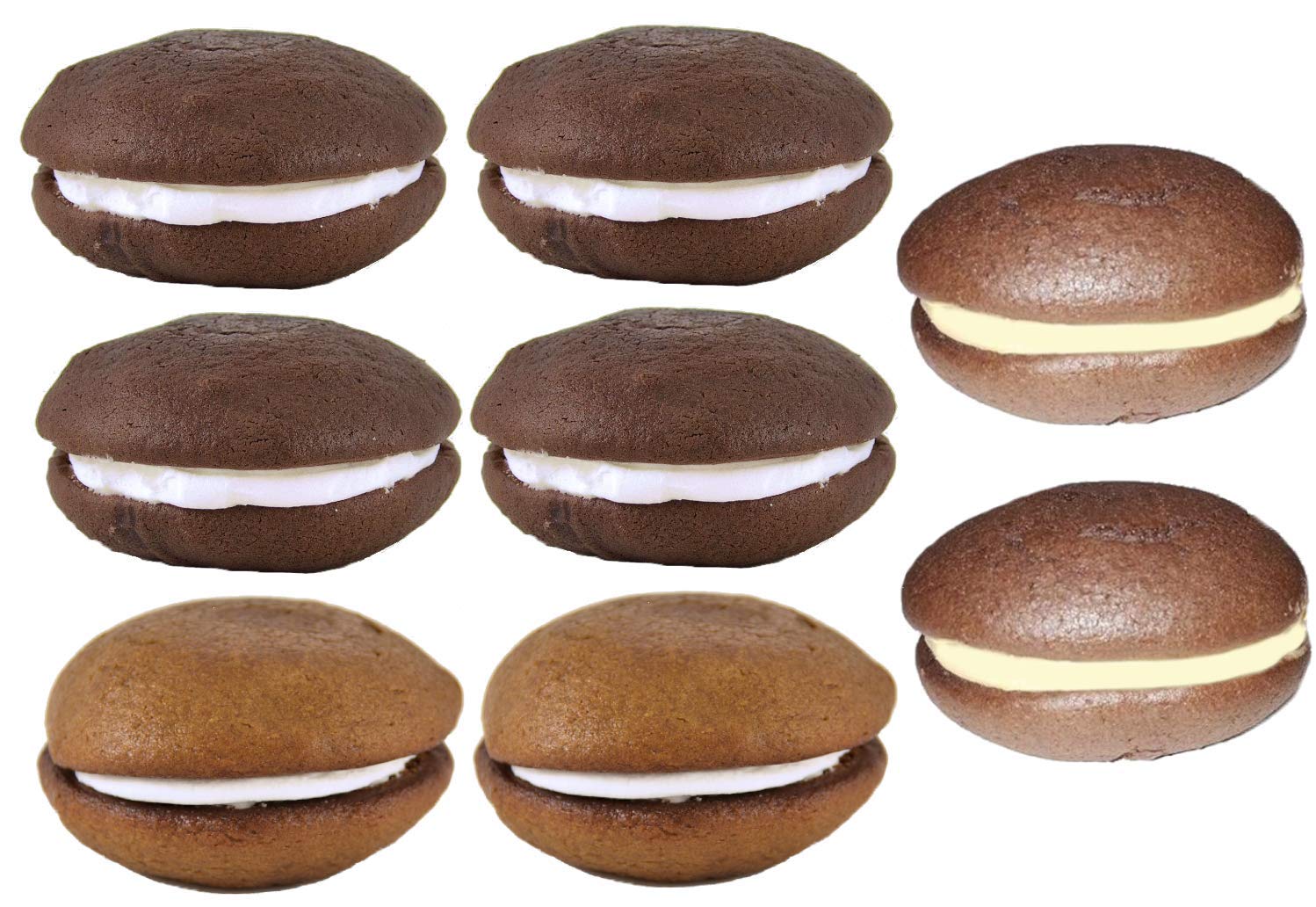 Box of Maine Wicked Good Whoopie Pies - Assorted 8 Count (Chocolate, Maple and Peanut Butter)