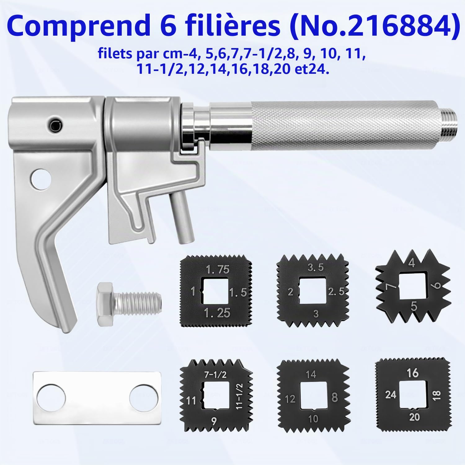 ZKTOOL Outil Universel de Réparation de Filetage Externe, Chasse-Filet Extérieur, Encocheuse de Filetage Externe, Outils de Réparation de Filetage Robustes, pour Diamètre Extérieur de 1-1/4" à 5"