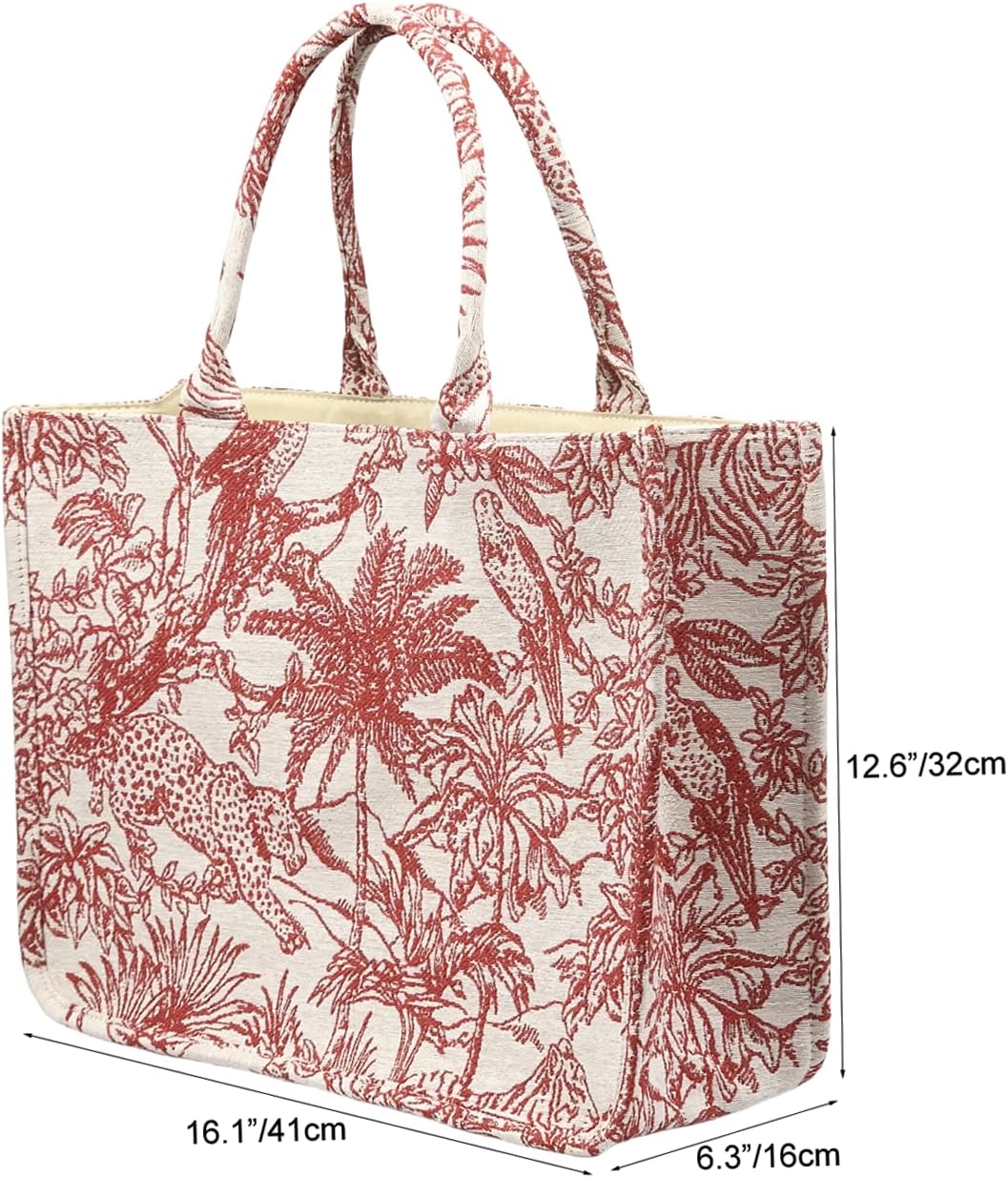 Luxury Large Tote Bag Retro Embroidery Jacquard Handbag Cotton Linen Bags for Women - Image 5