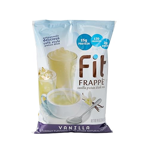 Big Train Fit Frappe Vanilla Latte - Mezcla de bebidas de batido de proteínas 30 libras