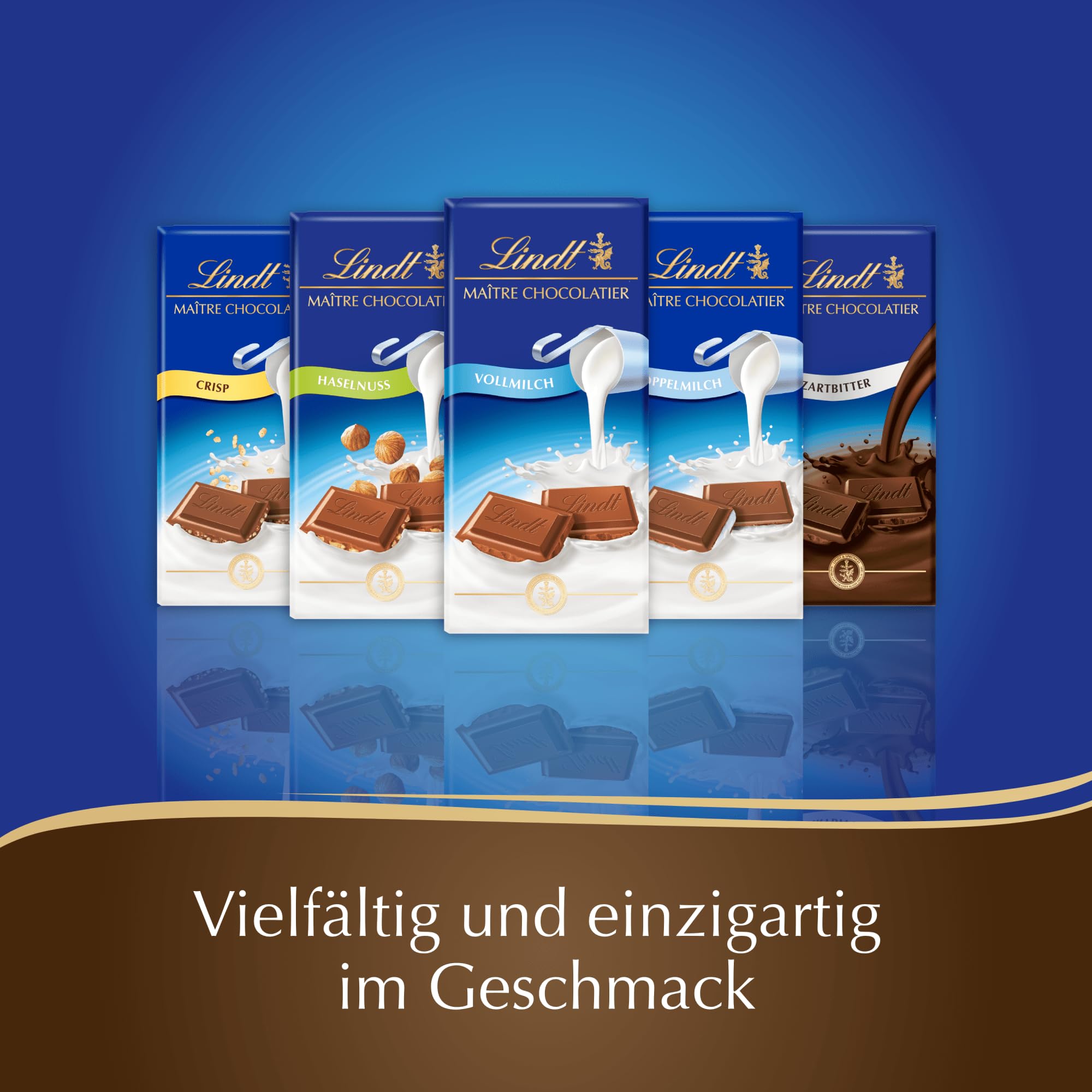 Lindt Schokolade Vollmilch Crisp | 20 x 100g Tafel | Aus zartschmelzender Vollmilch-Schokolade mit knusprigen Cerealien | Schokoladentafel | Großpackung