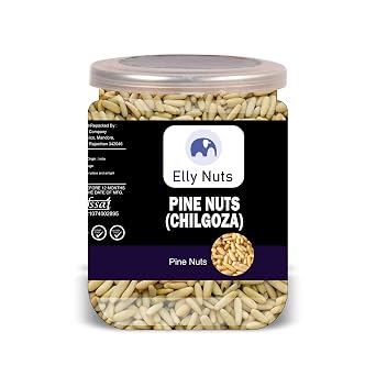 ELLY NUTS Pine Nuts Chilgoza 100 Gram Airtight Container