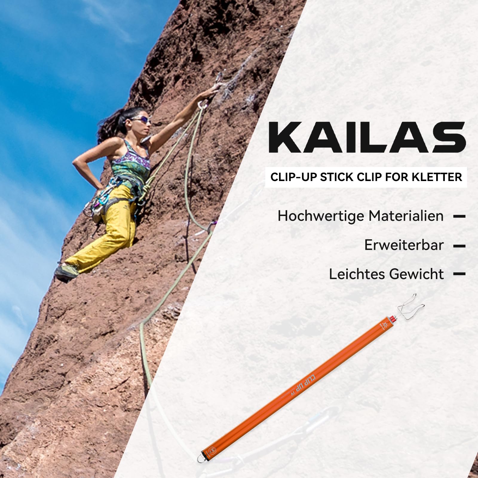 KAILAS Clip de clip extensible Express, equipo de escalada grabber, peso ligero